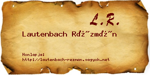 Lautenbach Rézmán névjegykártya
